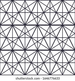 Seamless Pattern Abstract Geometric Ornament In Vintage Eastern Style Vector Illustration