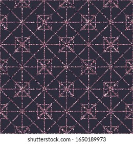 Abstrakte, nahtlose Muster geometrische Ornamente in Vintage-Vektorillustration im östlichen Stil