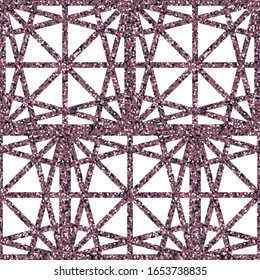 Seamless Pattern Abstract Geometric Ornament In Vintage Eastern Style Vector Illustration