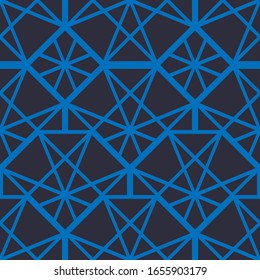 Seamless Pattern Abstract Geometric Ornament In Vintage Eastern Style Vector Illustration