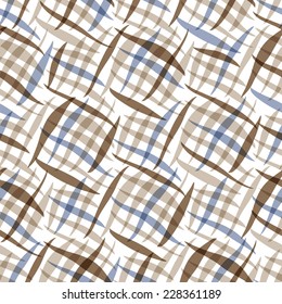 Seamless pattern with abstract geometric ornament. Vector illustration