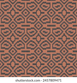 Nahtloses Muster mit abstraktem geometrischem Ornament. Textilberichterstattung.