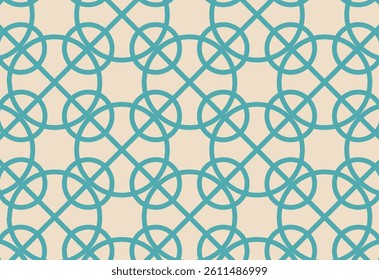Seamless pattern with abstract geometric ornament. Vector Illustration.