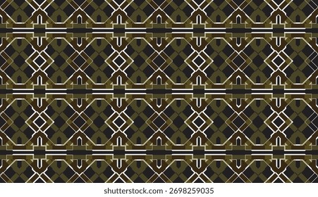 Modelo inconsútil con diseño geométrico abstracto de la decoración del ornamento con color marrón.eps
