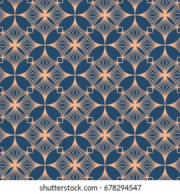 Seamless Pattern Abstract Geometric Ornament In Vintage Eastern Style Vector Illustration