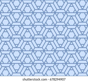 Seamless Pattern Abstract Geometric Ornament In Vintage Eastern Style Vector Illustration