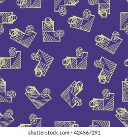 Seamless pattern . Abstract seamless  geometric pattern in retro  style