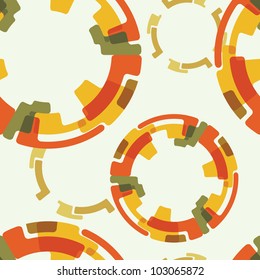 Seamless pattern with abstract geometric shapes. vector