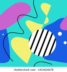 Seamless pattern with abstract geometric shapes