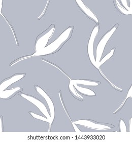 Seamless pattern with abstract geometric shapes, leaf nature aesthetic texture, pastel warm tones. Modern trendy graphic design template for poster, card, banner, cover, textile, fabric, wrapping. 