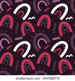 Seamless pattern with abstract geometric shapes. Contemporary style for wallpaper, fabric and packaging. Vector illustration.
