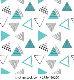 A seamless pattern of abstract geometric shapes. on a white background. Vector illustration