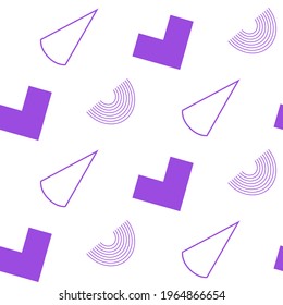 A seamless pattern of abstract geometric shapes. on a white background. Vector illustration