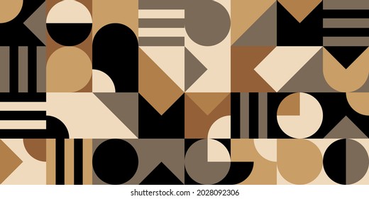 seamless pattern with abstract geometric shapes 