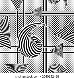 seamless pattern with abstract geometric shapes 