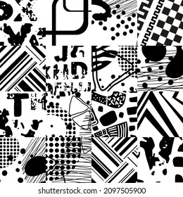 seamless pattern with abstract geometric shapes 