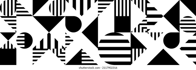 seamless pattern with abstract geometric shapes 