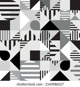 seamless pattern with abstract geometric shapes 