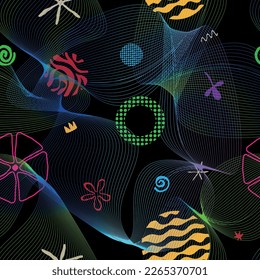 seamless pattern with abstract geometric shapes 