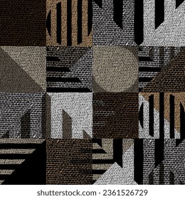 seamless pattern with abstract geometric shapes 