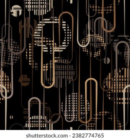seamless pattern with abstract geometric shapes 
