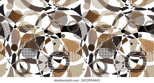 seamless pattern with abstract geometric shapes 