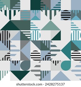 seamless pattern with abstract geometric shapes 