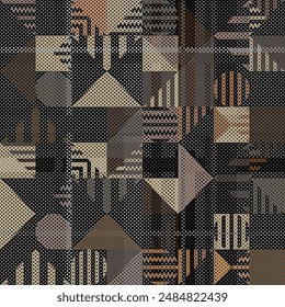 seamless pattern with abstract geometric shapes 