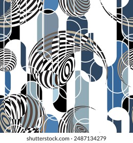 seamless pattern with abstract geometric shapes 