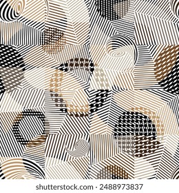 seamless pattern with abstract geometric shapes 