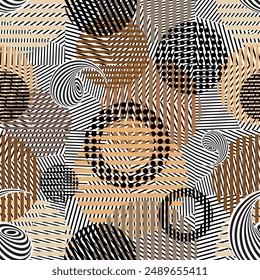 seamless pattern with abstract geometric shapes 