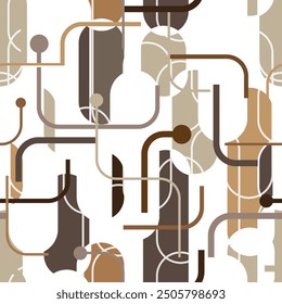 seamless pattern with abstract geometric shapes 