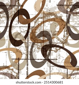 seamless pattern with abstract geometric shapes 
