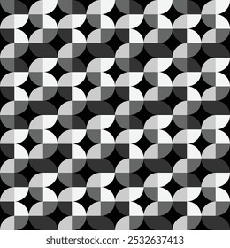 seamless pattern with abstract geometric shapes . Vector illustration