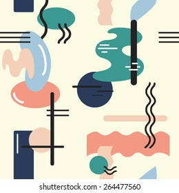 Seamless pattern with abstract geometric shapes 2