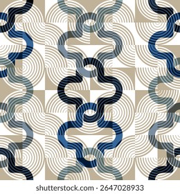 seamless pattern with abstract geometric shapes 