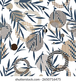 seamless pattern with abstract geometric shapes 
