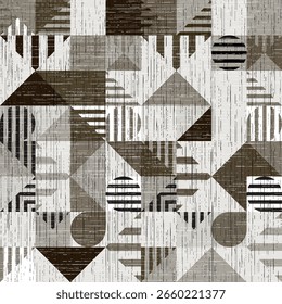 padrão contínuo com formas geométricas abstratas 