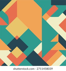 Patrón sin fisuras con Formas geométricas abstractas. Fondo con Elementos geométricos y abstractos decorativos. Ilustración vectorial.