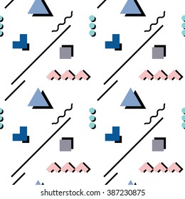 Seamless pattern with abstract geometric shapes 2