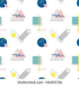 Seamless pattern with abstract geometric shapes 