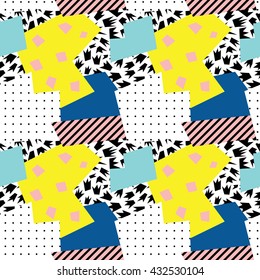 Seamless pattern with abstract geometric shapes 1