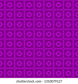 Seamless Pattern With Abstract Geometric Style. Repeating Sample Figure And Line. Vector illustration. Purple color.
