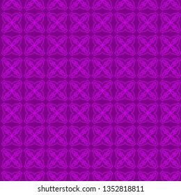 Seamless Pattern With Abstract Geometric Style. Repeating Sample Figure And Line. Vector illustration. Purple color.