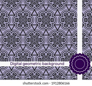 Seamless Pattern With Abstract Geometric Style. Repeating Sample Figure And Line. Vector illustration.