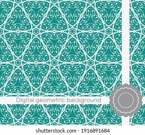 Seamless Pattern With Abstract Geometric Style. Repeating Sample Figure And Line. Vector illustration.
