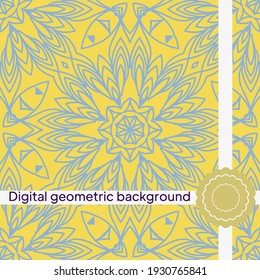 Seamless Pattern With Abstract Geometric Style. Repeating Sample Figure And Line. Vector illustration.