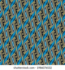 Seamless pattern with abstract geometric, traditional style, vintage decoration illustration, Indonesian batik motif