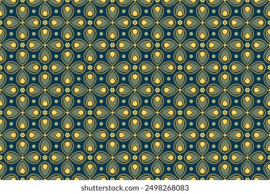 Seamless pattern with abstract geometric, traditional style, vintage decoration illustration vector