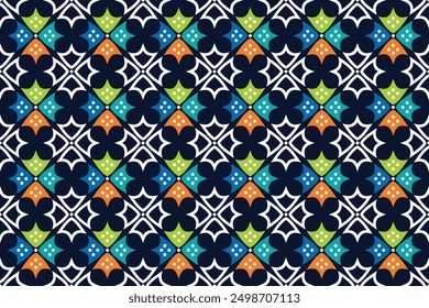 Seamless pattern with abstract geometric, traditional style, vintage decoration illustration vector